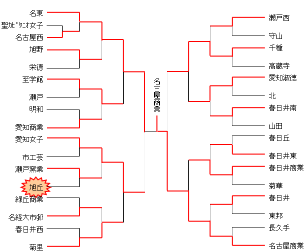 平成20年度　愛知県高校選手権　名北支部予選（女子）